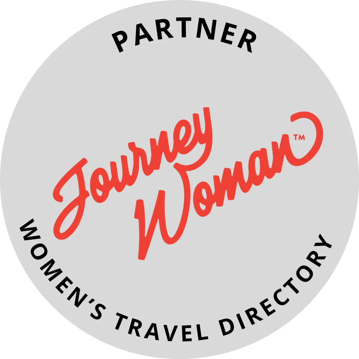 JourneyWoman Partner badge, Women's Travel Directory